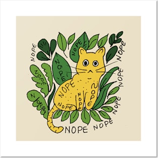 NOPE CAT Posters and Art